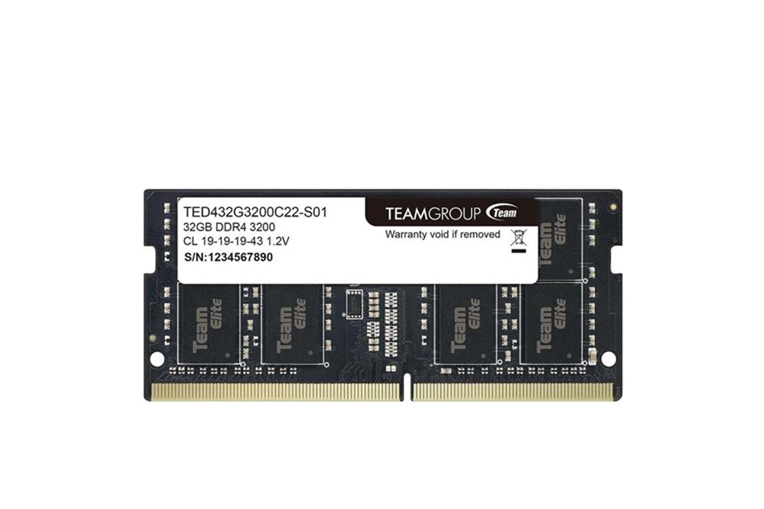 TEAM 32GB DDR4 3200MHZ CL22 NOTEBOOK RAM TED432G3200C22-S01