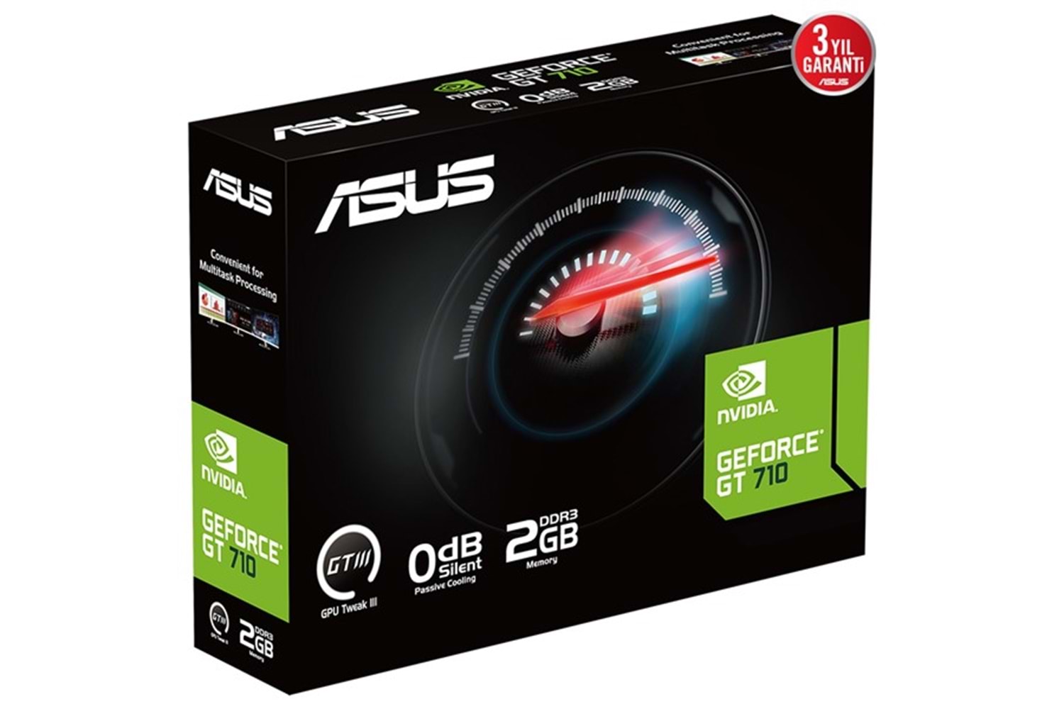 ASUS GT710 2GB GT710-SL-2GD3-BRK-EVO DDR3 64bit HDMI DVI PCIe 16X v2.0