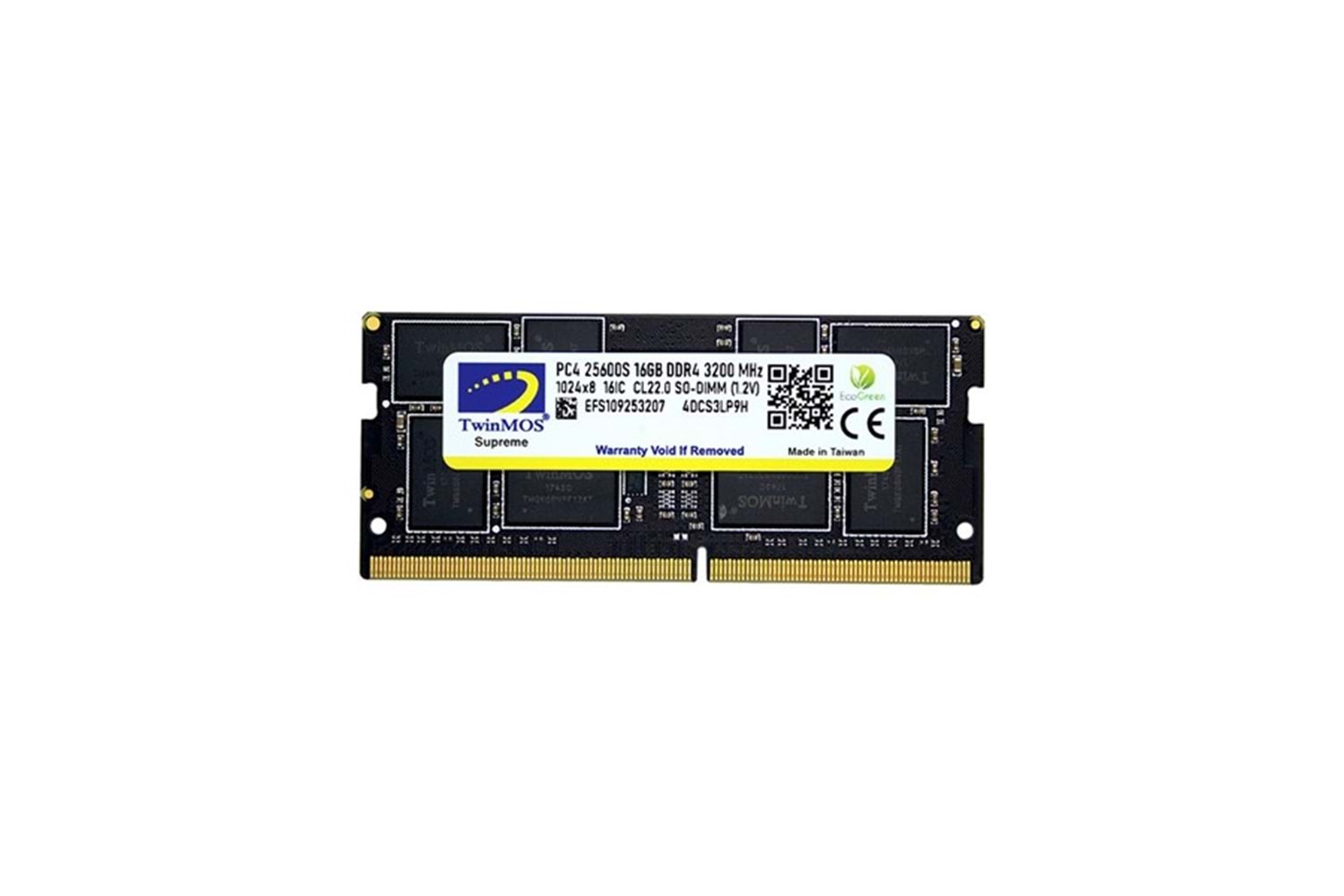 TWINMOS 16GB DDR4 3200MHZ NOTEBOOK RAM MDD416GB3200N