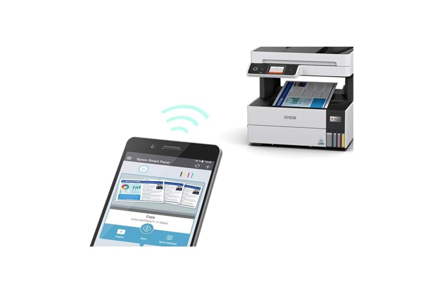 EPSON A4 Renkli L6490 Çok Fonksiyonlu Tanklı Yazıcı Fax USB 2.0,Ethernet,Kablosuz