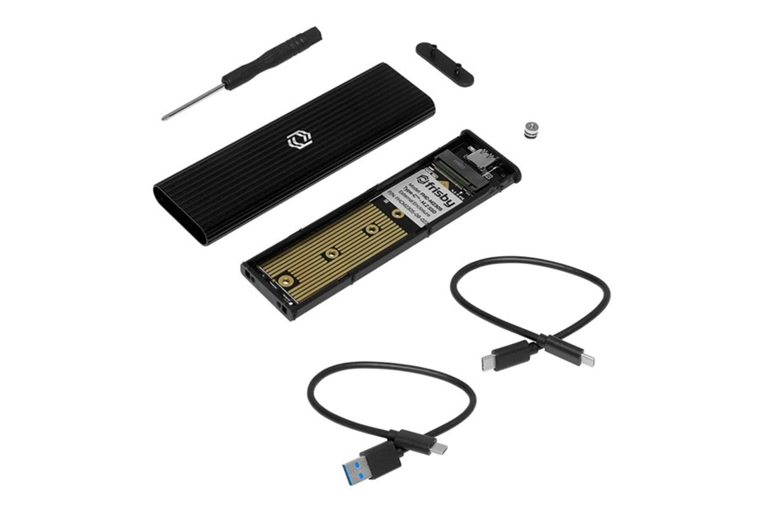 FRISBY USB 3.1 FHC-M2305 PCIe NVMe M2 Alüminyum Disk Kutusu