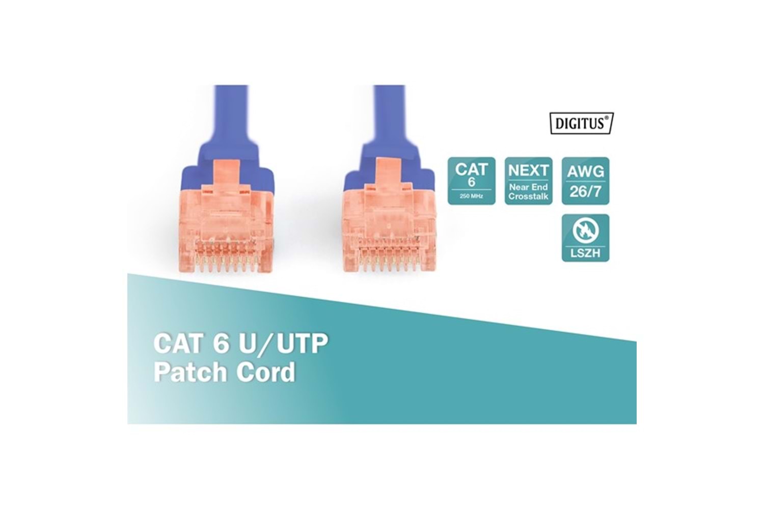 DIGITUS 10m CAT6 Utp DK-1617-100/B Mavi Patch Kablo