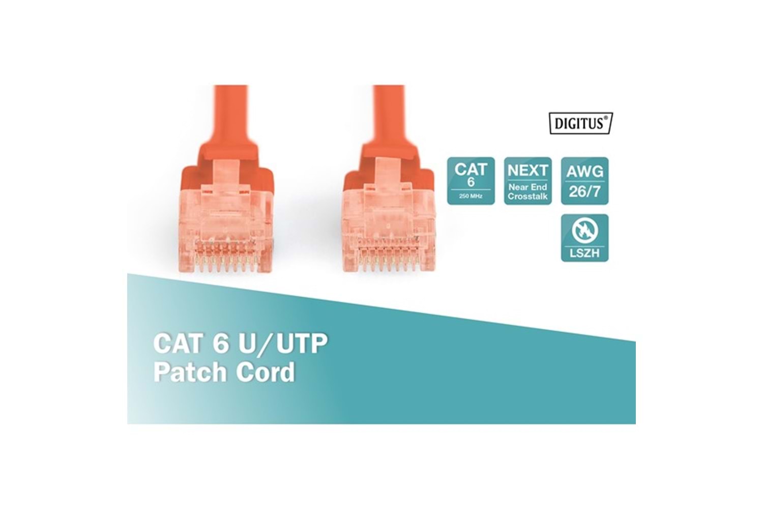 DIGITUS 10m CAT6 Utp DK-1617-100/R Kırmızı Patch Kablo