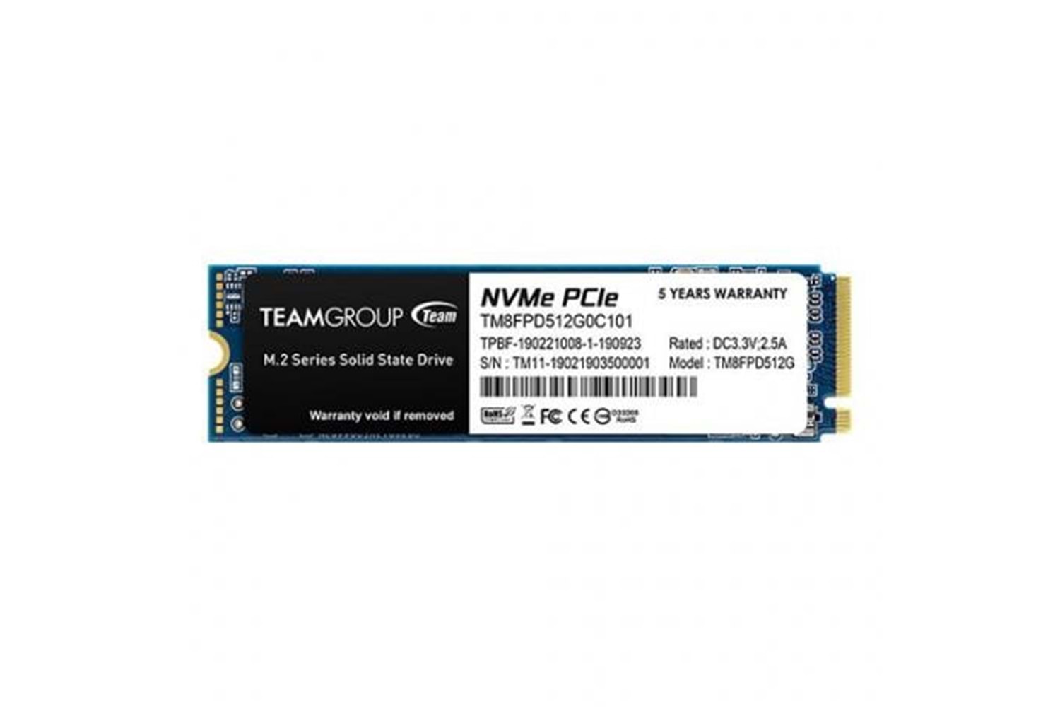 TEAM 512GB MP33 PRO TM8FPD512G0C101 2400- 2100MB/s M2 PCIe NVMe Gen3 Disk