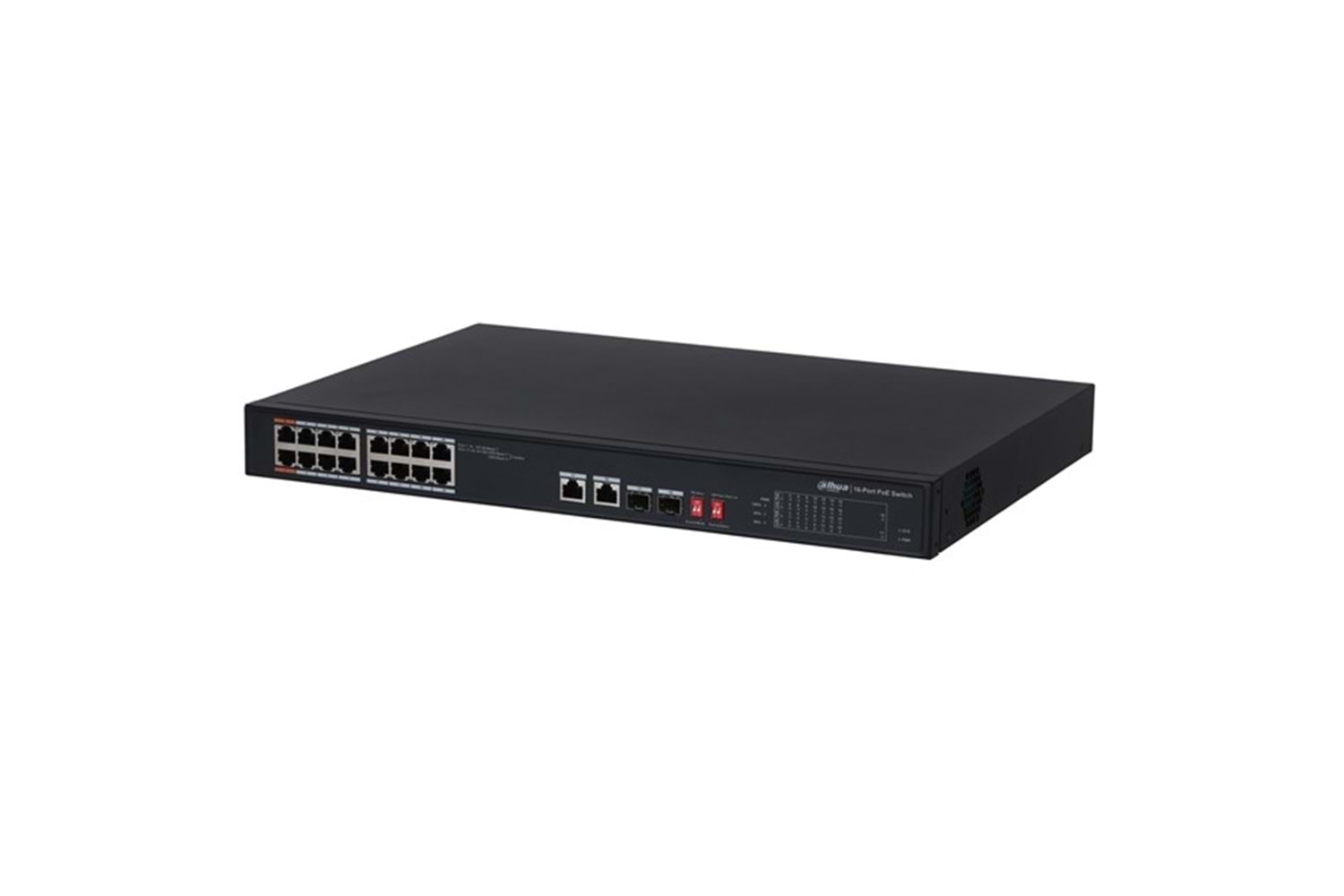 DAHUA 16port 135w FULL PoE PFS3218-16ET-135 10/100 2X UPLINK-2X SFP Yönetilemez Switch