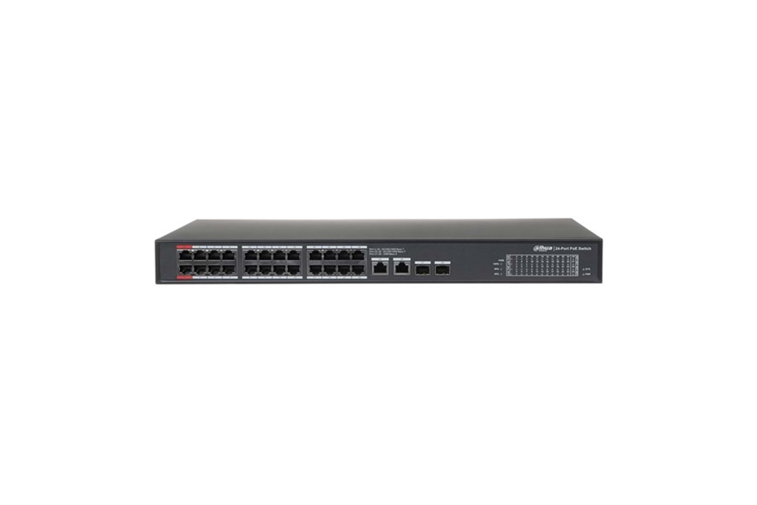 DAHUA 24port 360w FULL PoE PFS3228-24GT-360-V2 GIGABIT 2X SFP Yönetilemez Switch
