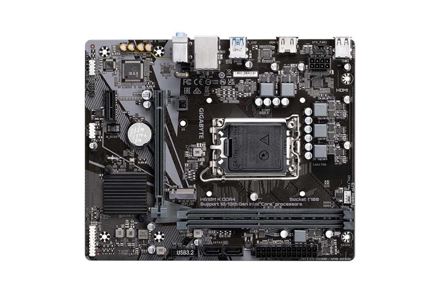 GIGABYTE H610M-K DDR4 HDMI PCIe 16X v4.0 1700p mATX