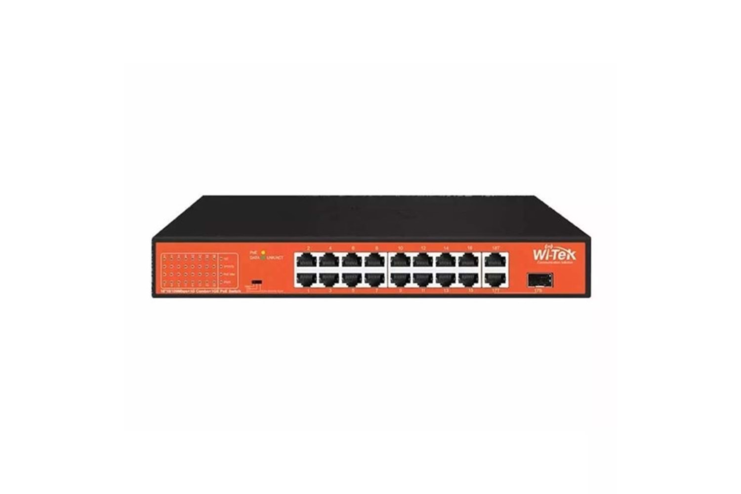 WI-TEK 16port 150w FULL PoE WI-PS518GH 10/100 Yönetilemez Switch