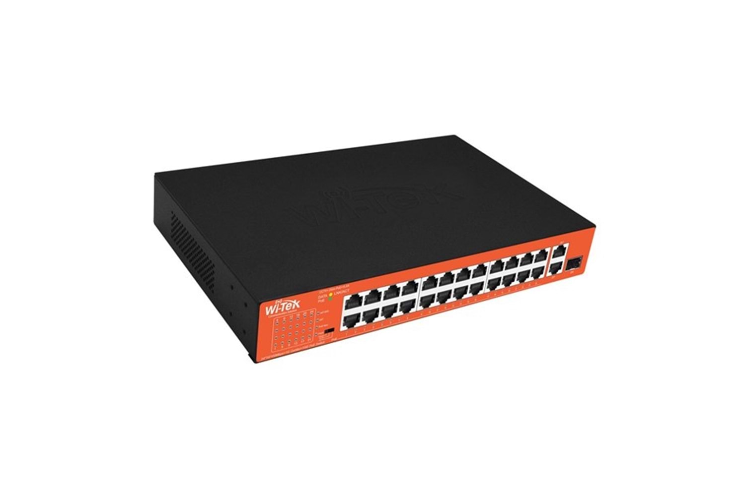 WI-TEK 24port 200w FULL PoE WI-PS526GH 10/100 Yönetilemez Switch
