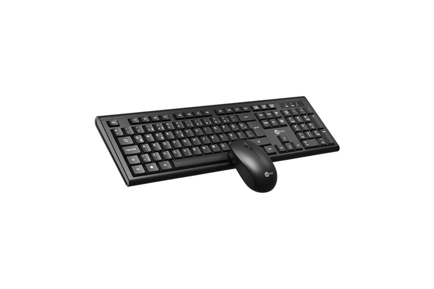 LENOVO LECOO KW200 Kablosuz Q Trk Optic Mouse Siyah Standart Klavye - Mouse Set