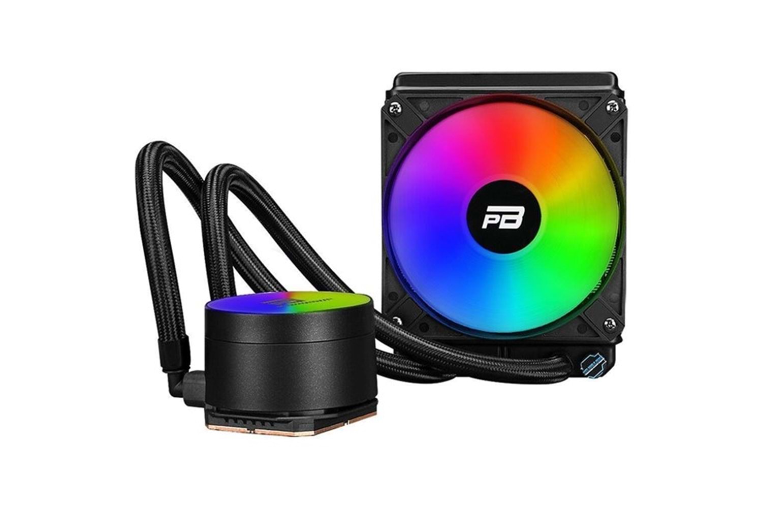 POWERBOOST 120mm NOBLE 120 PB-LCS-YC120 RGB Sıvı Soğutmalı AM5-1700p İşlemci Fanı