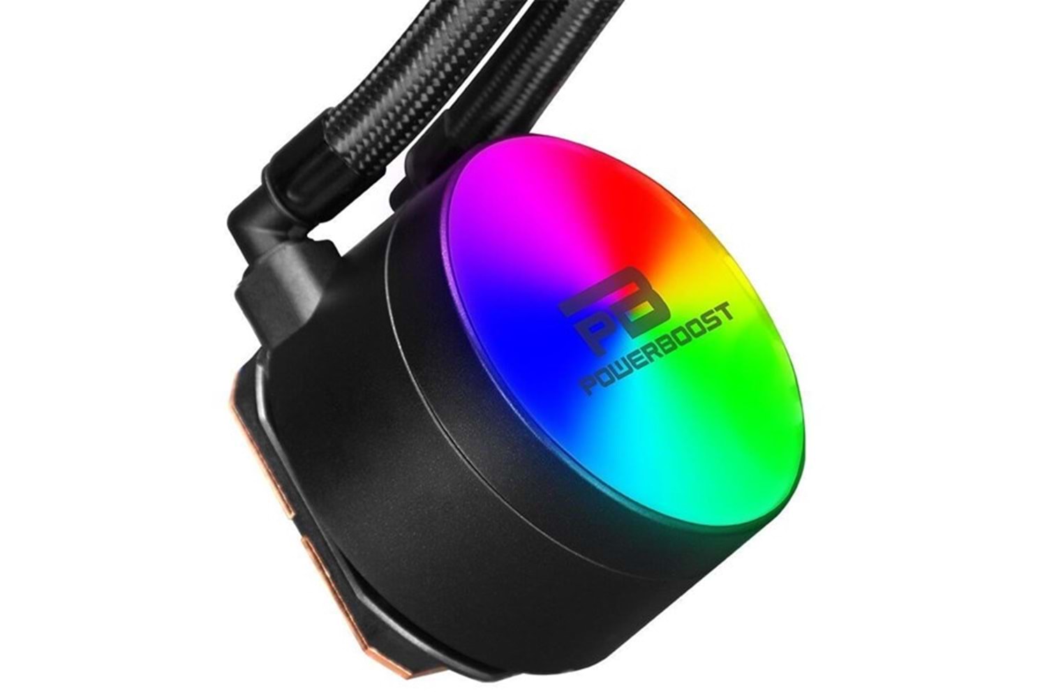 POWERBOOST 120mm NOBLE 120 PB-LCS-YC120 RGB Sıvı Soğutmalı AM5-1700p İşlemci Fanı