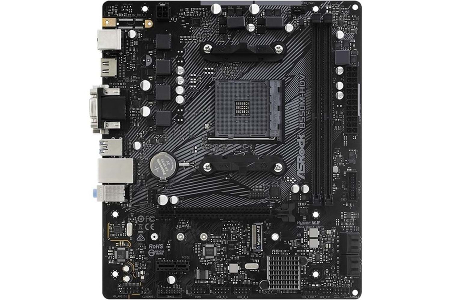 ASROCK B550M-HDV DDR4 HDMI DVI PCIe 16X v4.0 AM4 mATX