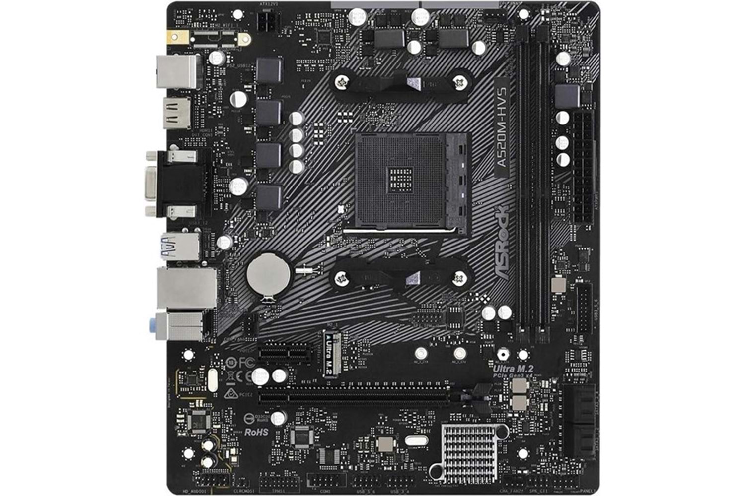 ASROCK A520M-HVS DDR4 HDMI PCIe 16X v4.0 AM4 mATX