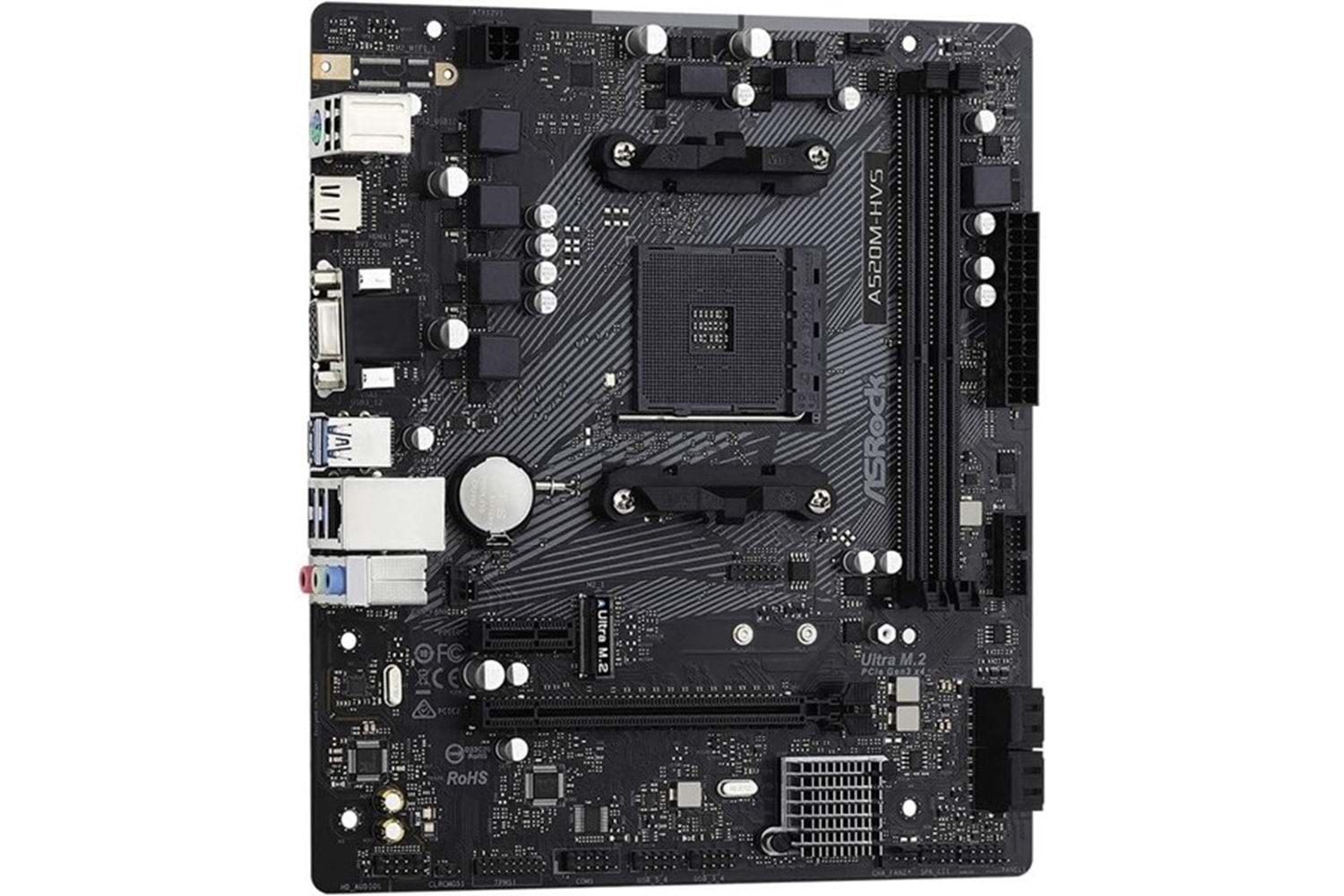 ASROCK A520M-HVS DDR4 HDMI PCIe 16X v4.0 AM4 mATX