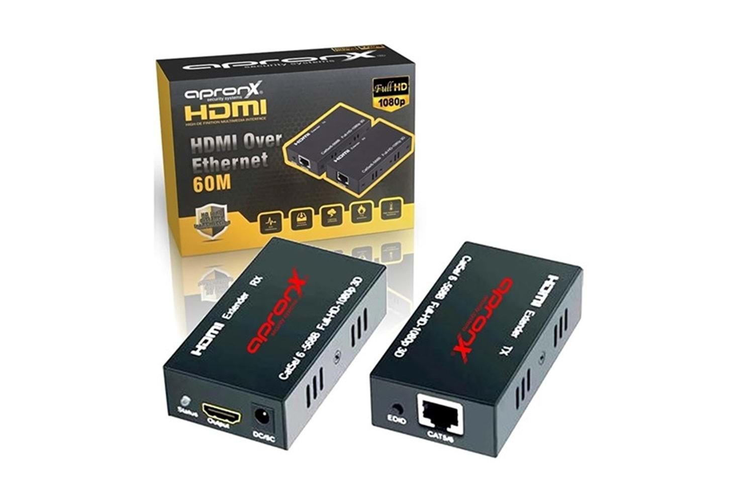 APRONX APX-60m Cat5e/Cat6 60m FullHD 1080p 3D HDMI Extender