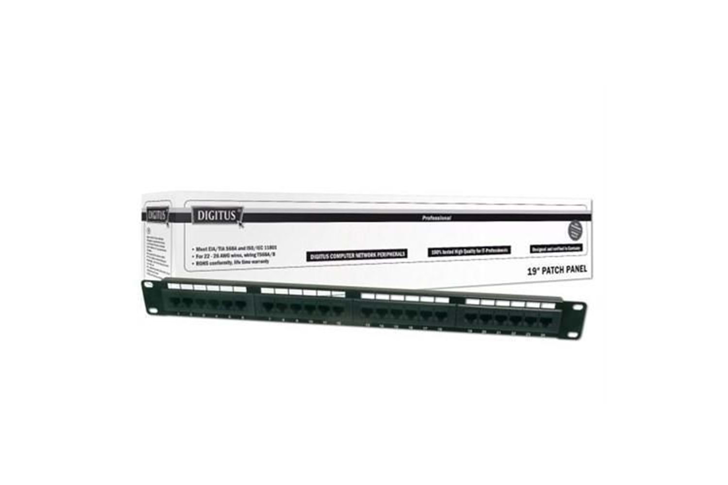 DIGITUS 1U 24port Cat6 Utp Bakır Patch Panel DN-91624U-CR