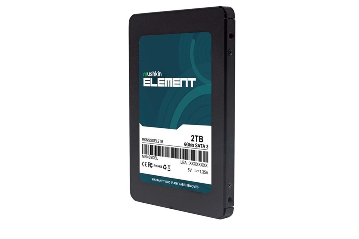 MUSHKIN 2TB ELEMENT MKNSSDEL2TB 500- 435MB/s SSD SATA-3 Disk