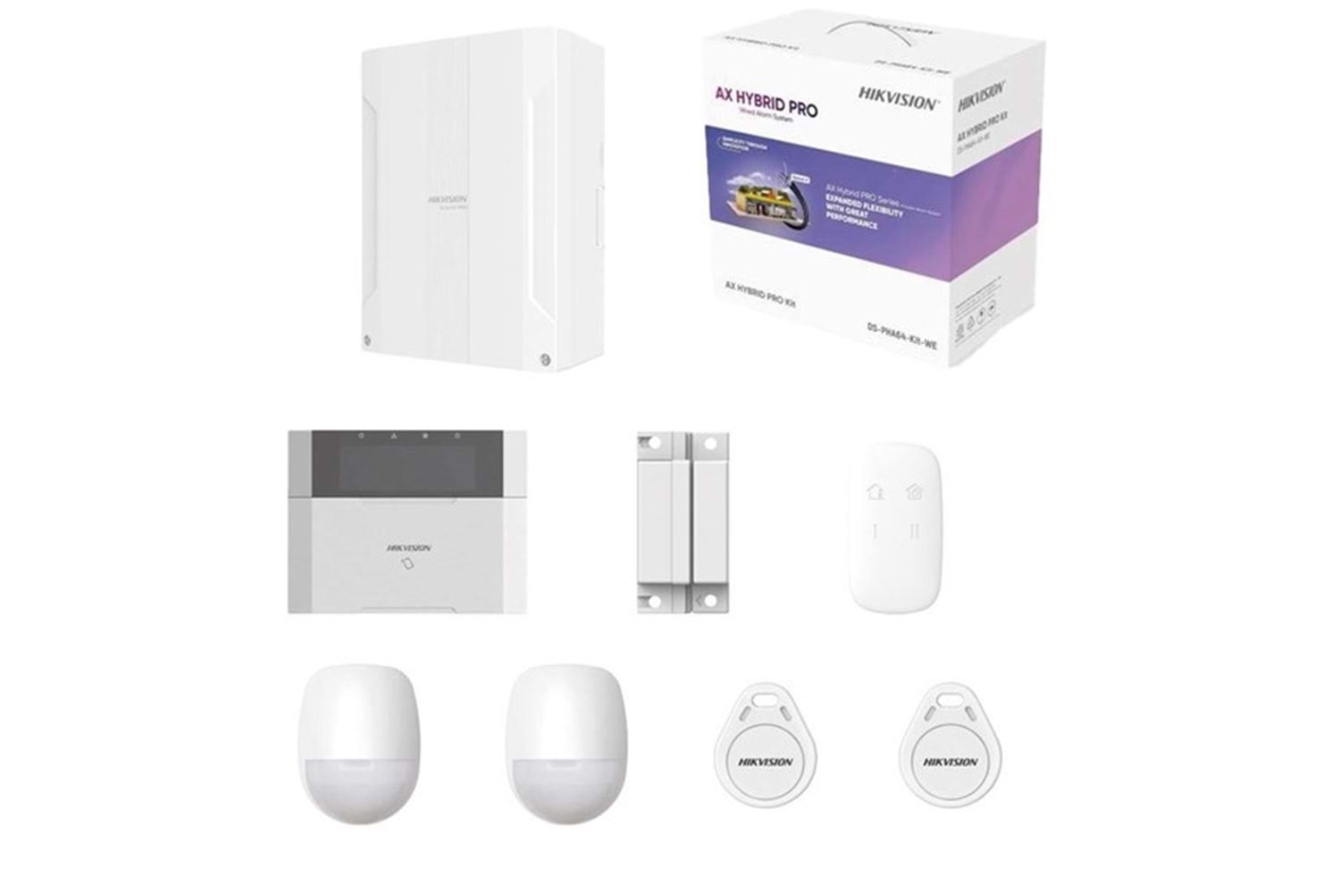 HIKVISION DS-PHA64-KIT-WE KABLOLU HIRSIZ ALARM KİTİ AX HYBRID PRO