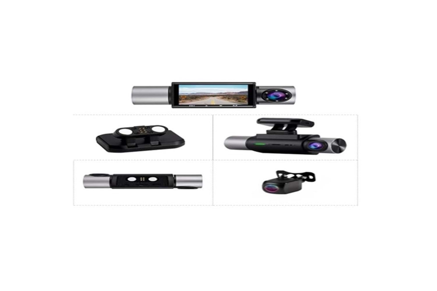 TWOGO GO-XRAY2 Day Night GPS Araç İçi Kamera Geniş Açı Çift Ekran