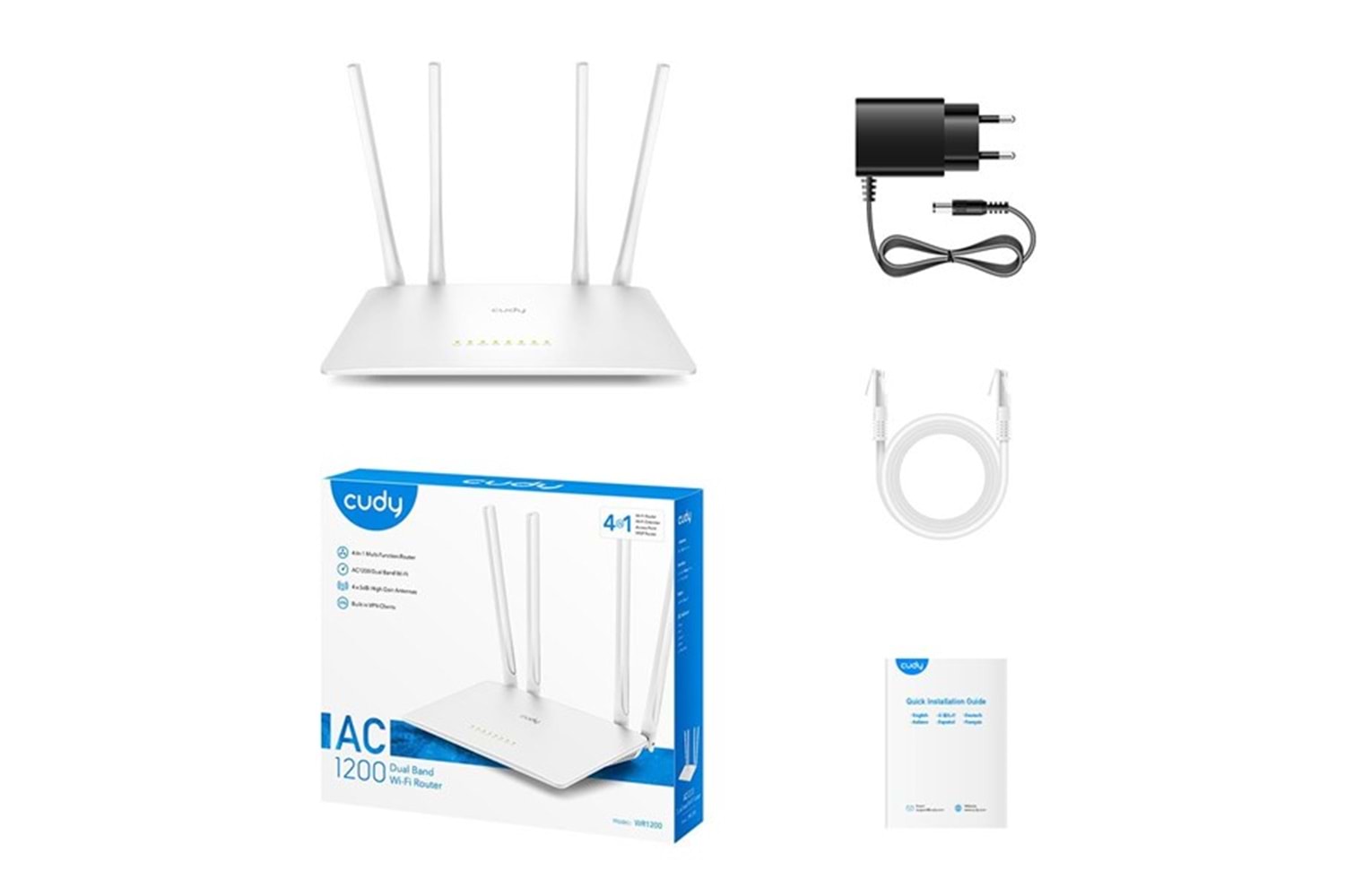 CUDY WR1200 AC1200 Dual Band EV Ofis Tipi Access Point