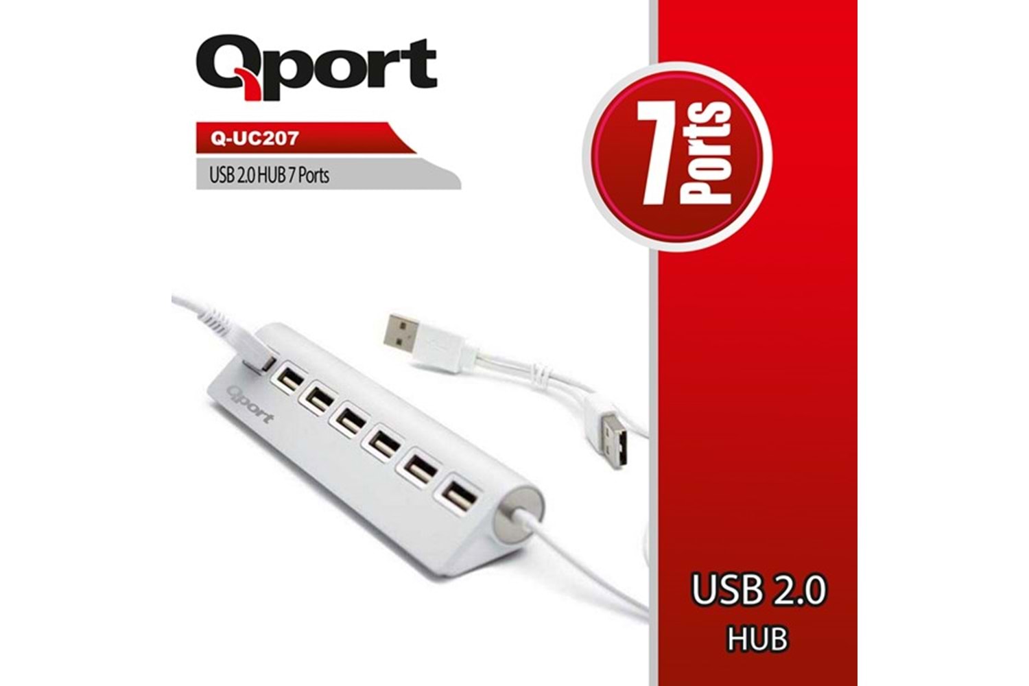 QPORT Q-UC207 7port USB Çoklayıcı Hub