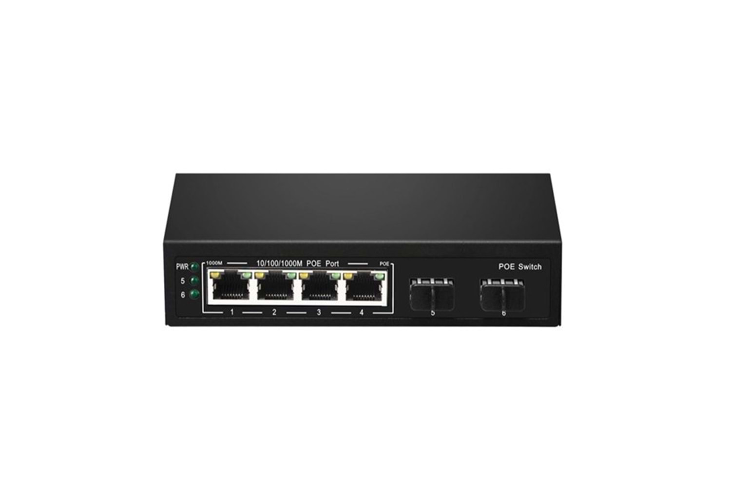 ODS 4port +2 UPLINK 60w FULL PoE 08ODS-4P2S 10/100/1000 2X SFP Yönetilemez Switch