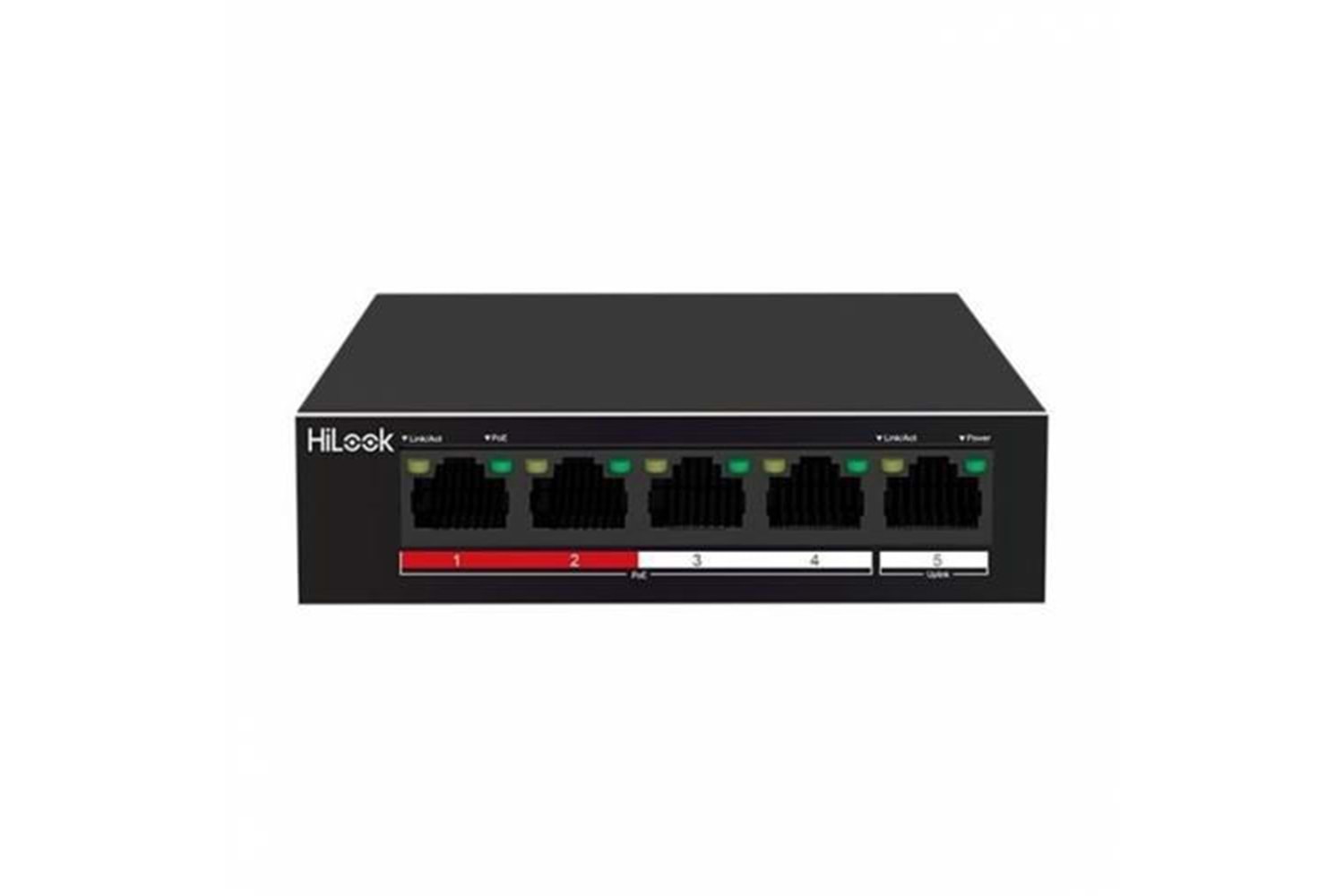 HILOOK 4port+1UPLINK 35w FULL PoE NS-0105P-35(B) 10/100 Yönetilemez Switch