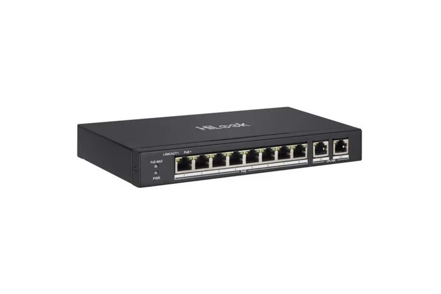 HILOOK 8port+2UPLINK 60w FULL PoE NS-0310P-60(B) 10/100 Yönetilemez Switch Long Range 250Metre