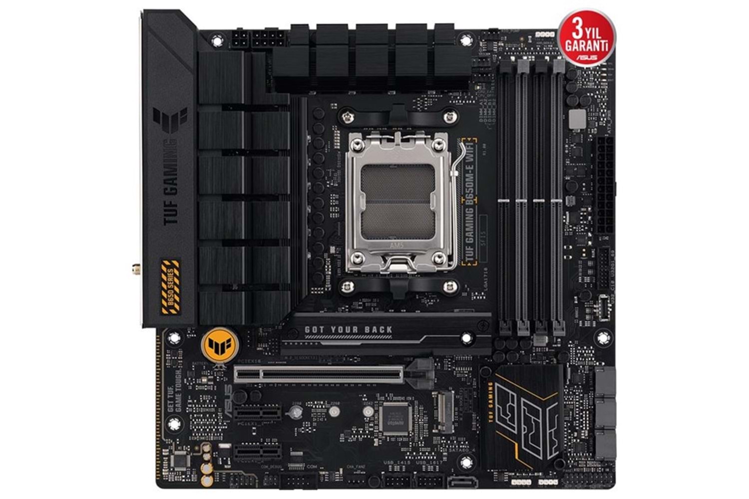 ASUS TUF B650M-E GAMING WIFI-6E DDR5 HDMI DP PCIe 16X v4.0 AM5 mATX