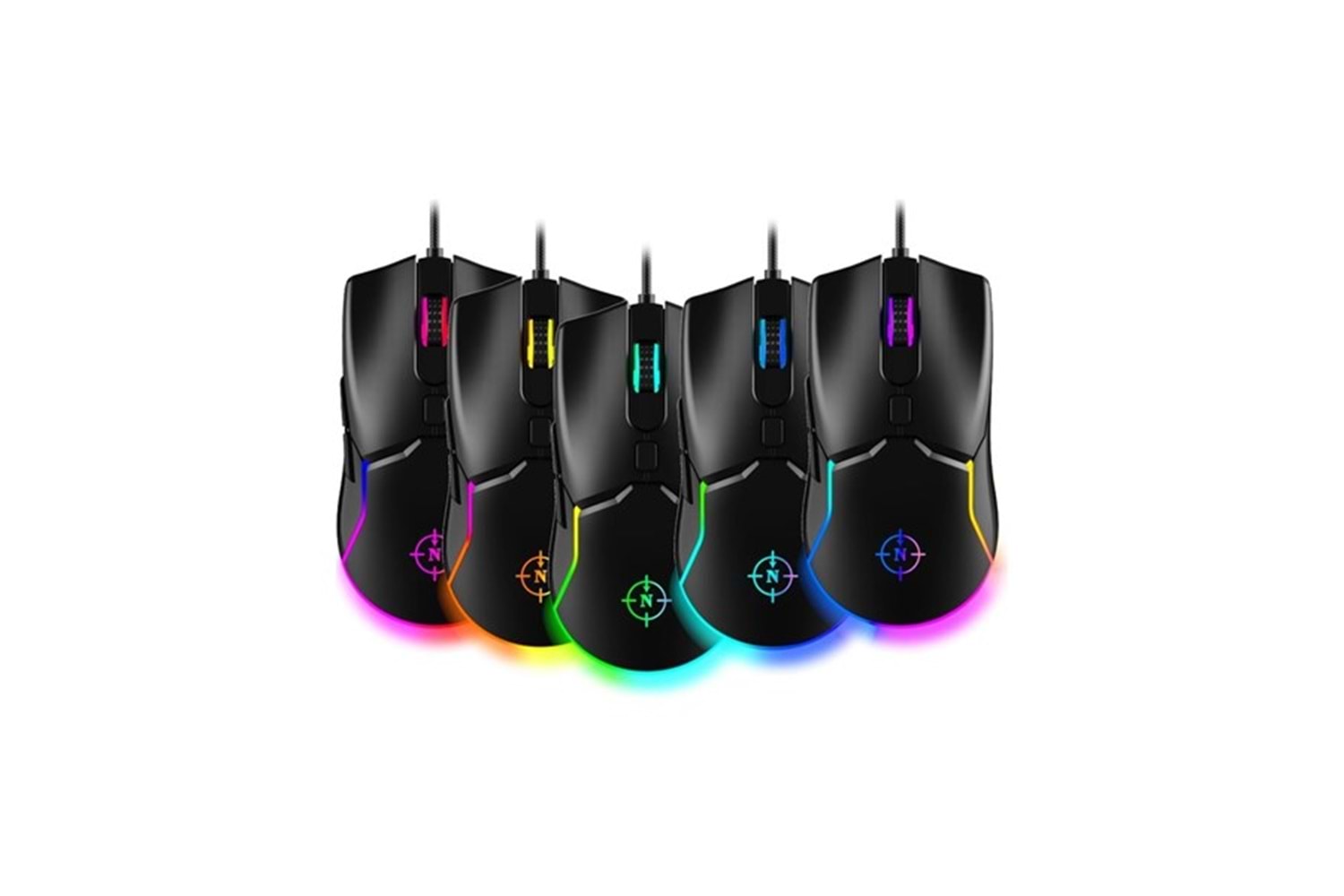 NORTH Air Black Professional USB 7200dpi Gaming Siyah Mouse RGB