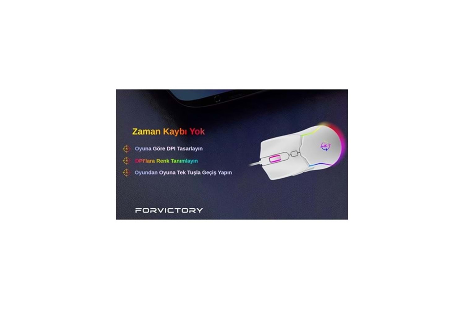 NORTH Air White Professional USB 7200dpi Gaming Beyaz Mouse RGB