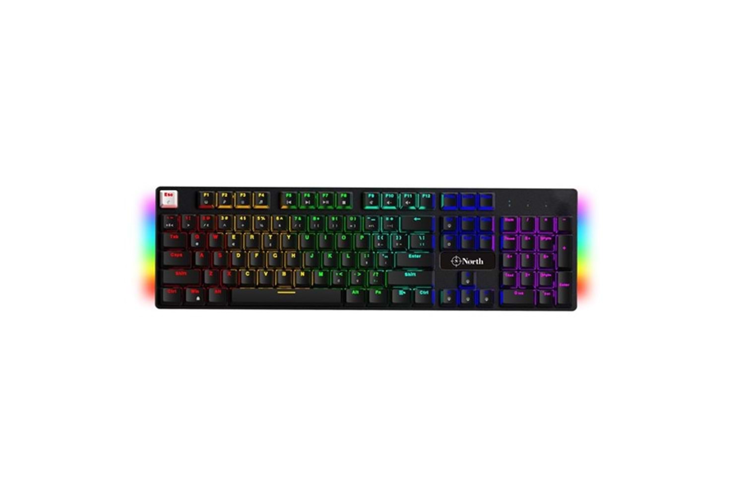 NORTH Shield Q Trk RGB Led / Mekanik Mavi Switch Siyah Gaming Klavye