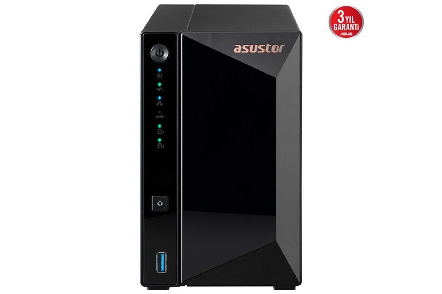 ASUSTOR AS3302T v2 REALTEK QC 2 GB RAM- 2-diskli Nas Server (Disksiz)