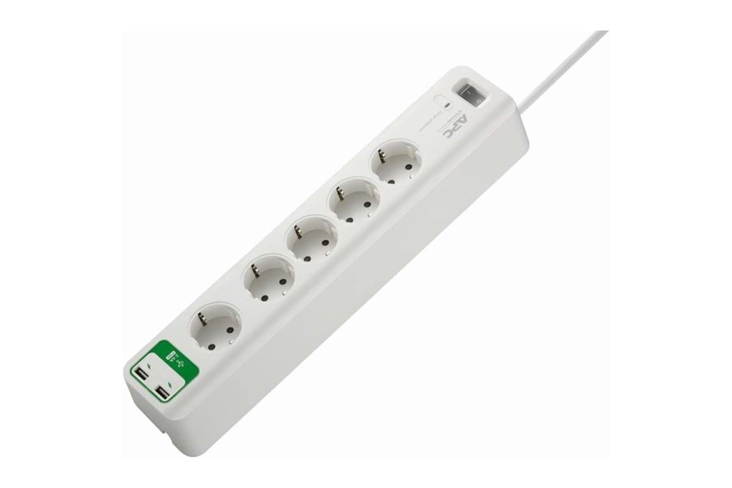 SCHNEIDER 6-lı PM5U-GR Akım Koruma Prizi Beyaz