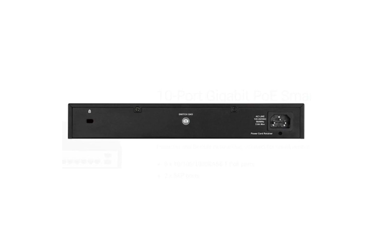 D-LINK 10port 96w 8port PoE DGS-F1100-10PS-E/E GIGABIT 2X SFP Yönetilemez Switch