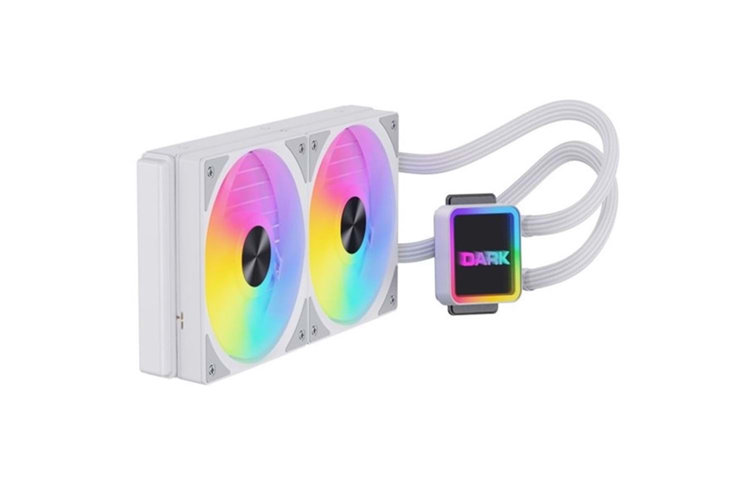DARK 240mm FREEZER W247W DKCCW247W RGB Sıvı Soğutmalı AM5-1700p İşlemci Fanı Beyaz