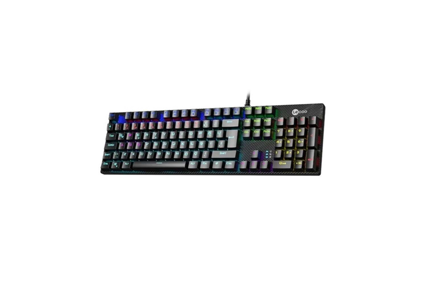 LENOVO LECOO KG1101 USB Q Trk RGB Led Aydınlatmalı Mekanik Siyah Gaming Klavye