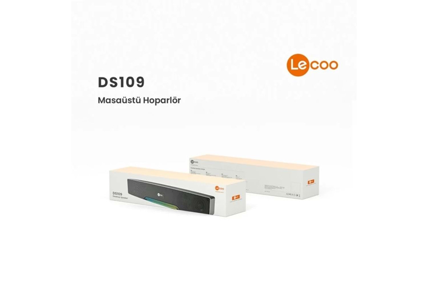LENOVO LECOO DS109 Stereo Bluetooth AUX-TF/USB Siyah 10w RMS Soundbar Speaker RGB Ledli