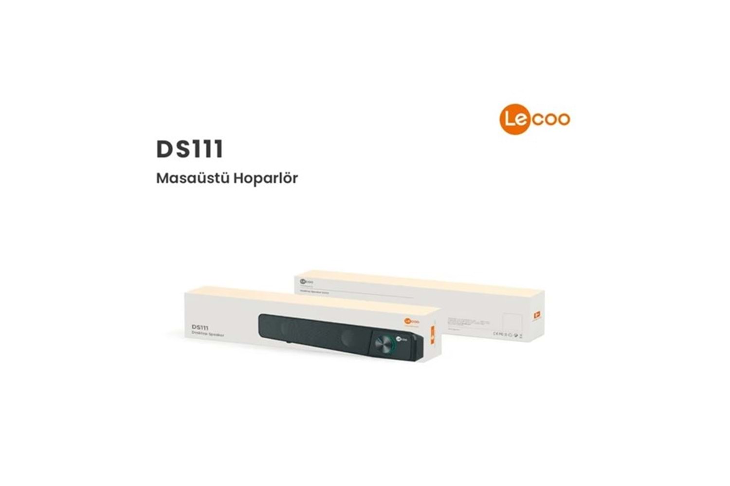 LENOVO LECOO DS111 Stereo USB+3.5mm Jack Siyah 6w RMS Soundbar Speaker