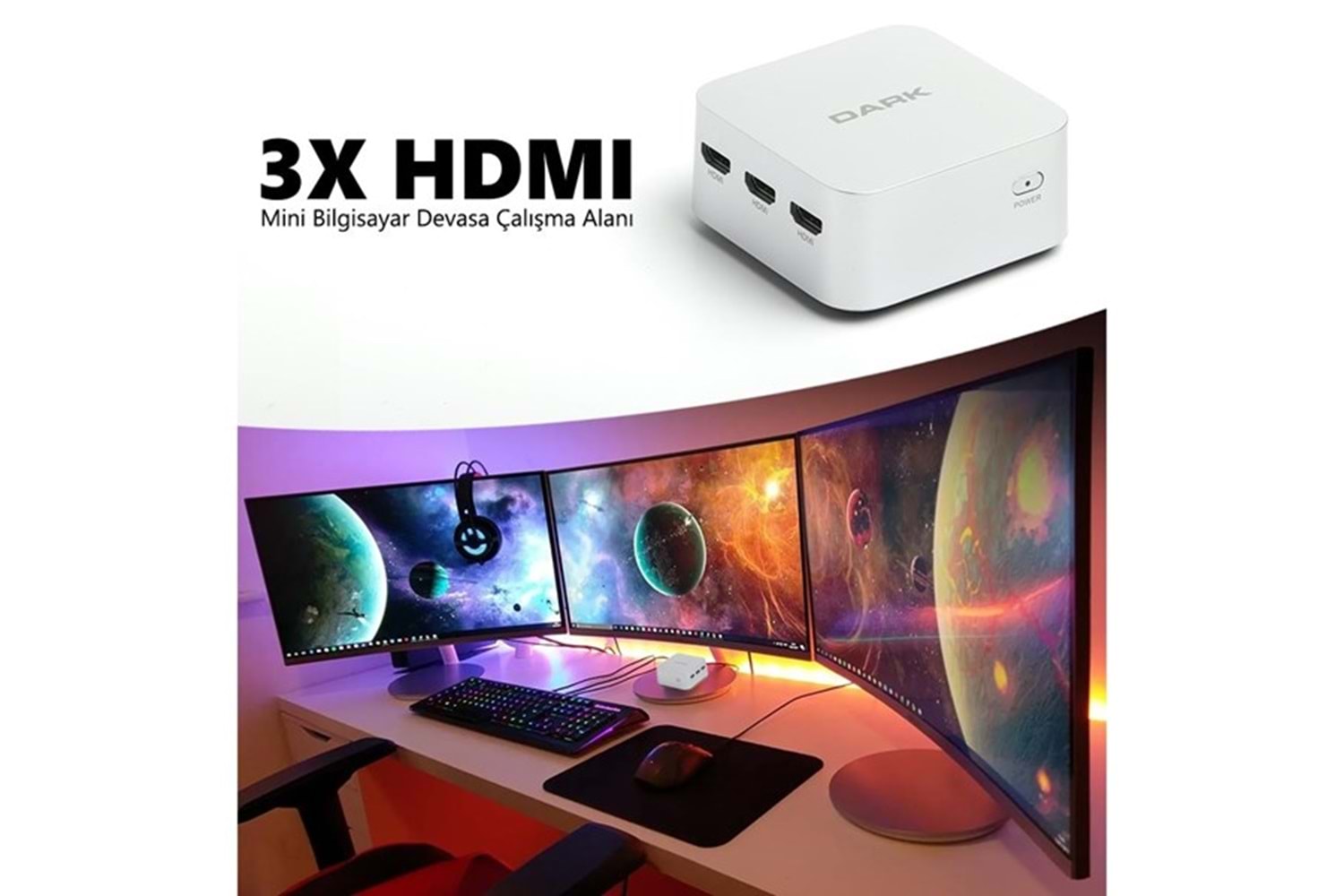 DARK MPC DK-MPC-N100 N100 8GB- 256GB SSD- O/B UHD W11 PRO Mini PC