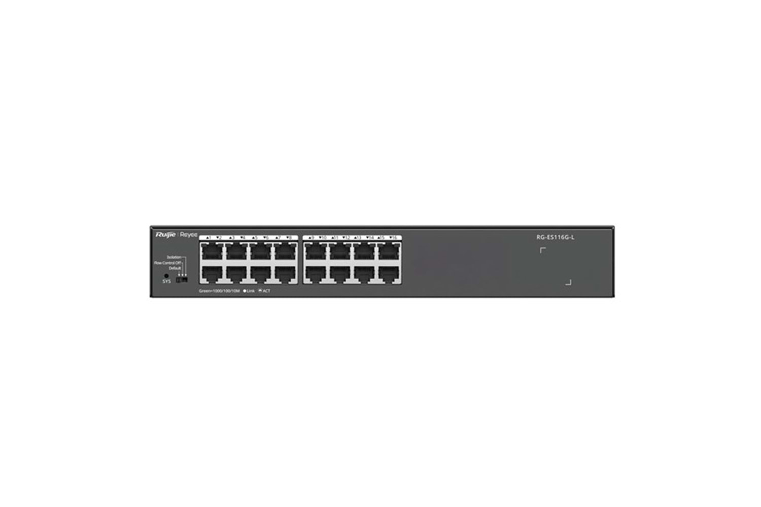 RUIJIE 16port REYEE RG-ES116G-L GIGABIT Yönetilemez Switch Çelik Kasa