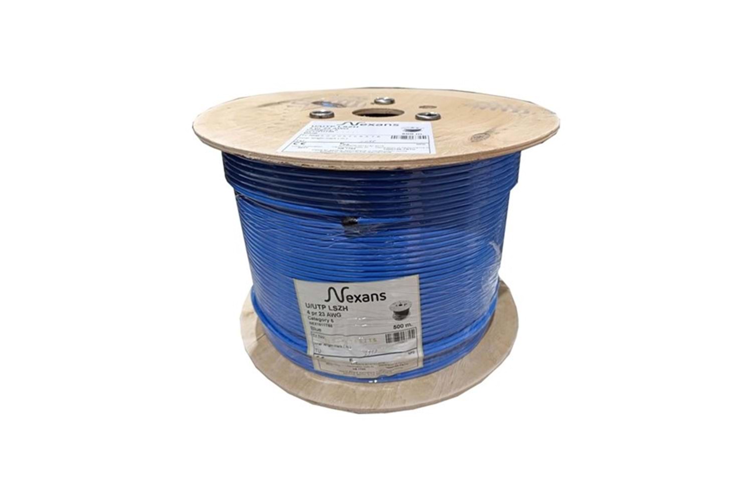 NEXANS CAT6 Utp 23AWG Mavi 500m Saf Bakır LSZH Kablo LSZH HF NEX1611TB5