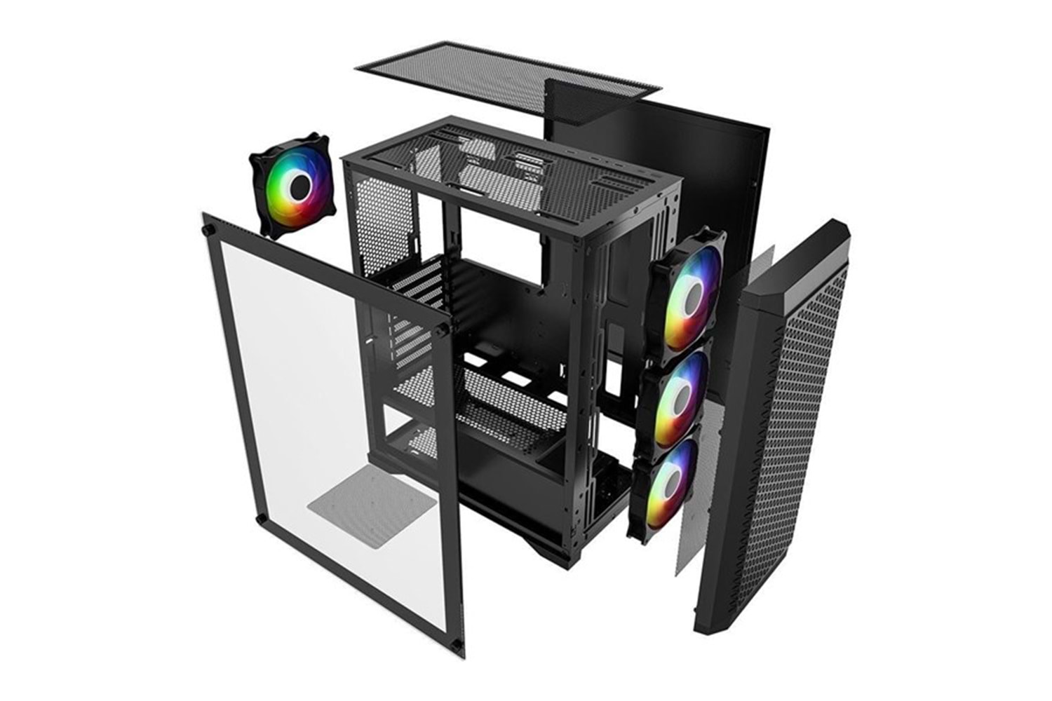 POWERBOOST 600W 80+ PB-PS5847B Gaming Mid-Tower PC Kasası