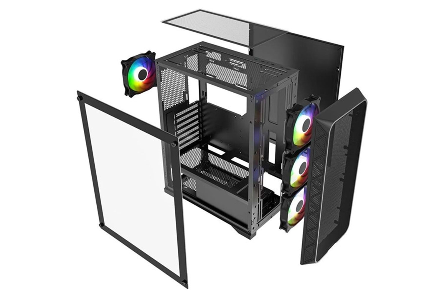 POWERBOOST 600W 80+ PB-PS5846B Gaming Mid-Tower PC Kasası
