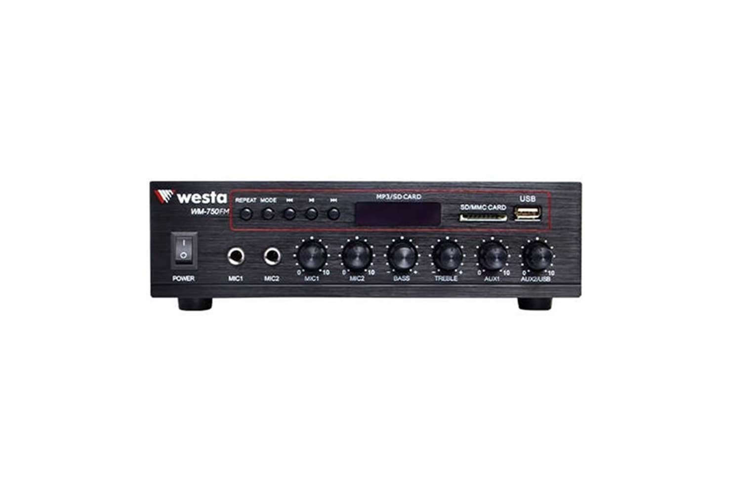 WESTA WM-750FM 80W FM Radyolu Mixer Amfi