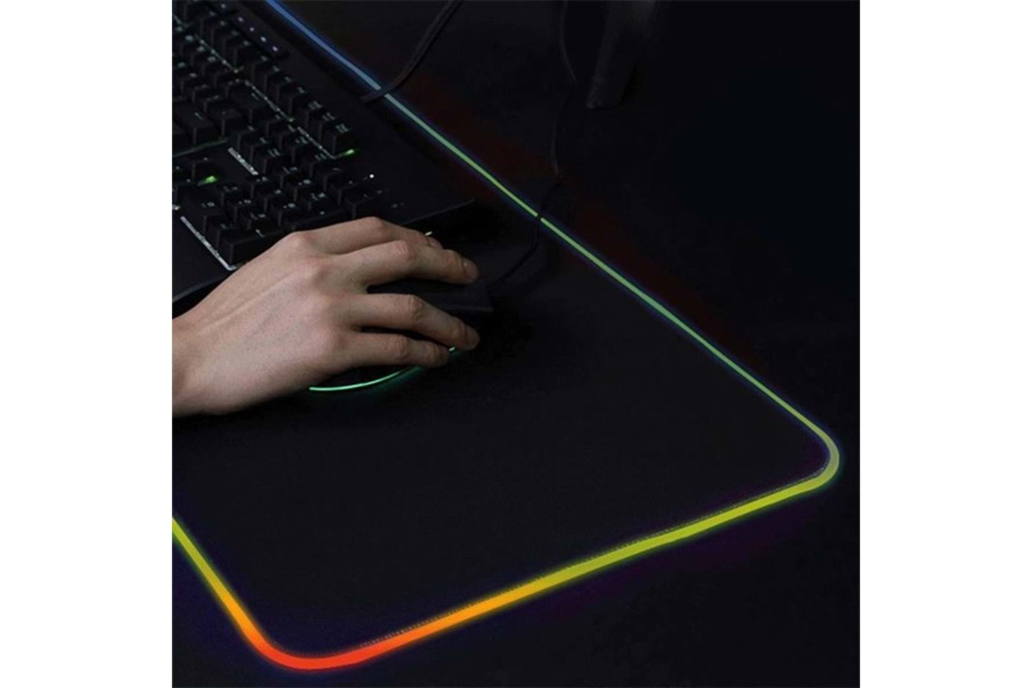 INCA IMP-022 RGB Led Aydınlatmalı Siyah Gaming Mouse Pad 770x295x3mm 