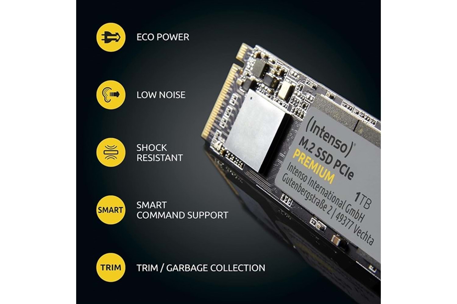 INTENSO 500GB MI500 3836450 5300- 4000MB/s M2 NVME GEN4 Disk