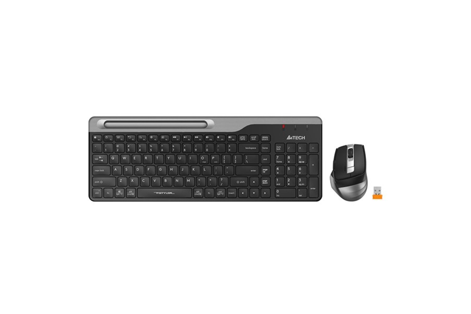 A4 TECH FB2535C Bluetooth Kablosuz Q Trk Optic Mouse Siyah/Gri Multimedya Klavye - Mouse Set