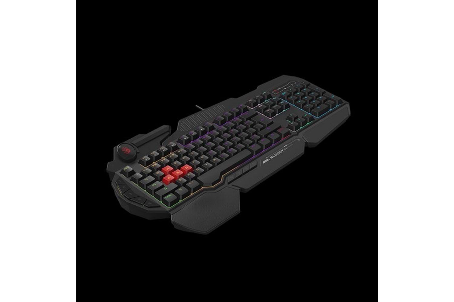 BLOODY B310N USB Q Trk RGB Led Aydınlatmalı Mekanik Hisli Siyah Gaming Klavye Bilek Destekli